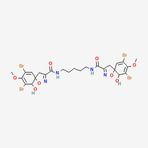 molecular formula C25H28Br4N4O8 B3031430 Homoaerothionin (AN) CAS No. 34232-66-1