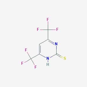 molecular formula C6H2F6N2S B3031496 4,6-Bis(trifluoromethyl)pyrimidine-2(1H)-thione CAS No. 402520-53-0