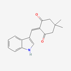 molecular formula C17H17NO2 B3031497 2-(1H-indol-3-ylmethylidene)-5,5-dimethylcyclohexane-1,3-dione CAS No. 40302-35-0