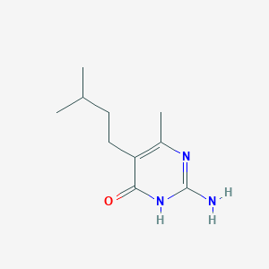molecular formula C10H17N3O B3031499 2-Amino-6-methyl-5-(3-methylbutyl)pyrimidin-4-ol CAS No. 4038-49-7