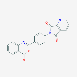 molecular formula C21H11N3O4 B303150 6-[4-(4-oxo-4H-3,1-benzoxazin-2-yl)phenyl]-5H-pyrrolo[3,4-b]pyridine-5,7(6H)-dione 