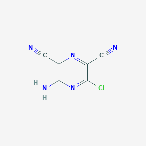 molecular formula C6H2ClN5 B3031500 3-Amino-5-chloropyrazine-2,6-dicarbonitrile CAS No. 40559-88-4