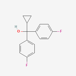 molecular formula C16H14F2O B3031517 4-Fluoro-alpha-cyclopropyl-alpha-(4-fluorophenyl)-benzylic alcohol CAS No. 427-53-2