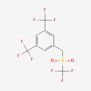 molecular formula C10H5F9O2S B3031524 3,5-Bis(trifluoromethyl)phenyl(trifluoromethylsulfonyl)methane CAS No. 434957-15-0