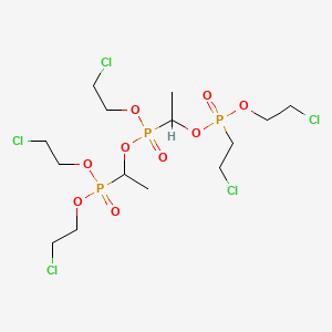 molecular formula C14H28Cl5O9P3 B3031525 膦酸，(1-(((2-氯乙氧基)(2-氯乙基)膦酰基)氧基)乙基)-，1-(双(2-氯乙氧基)膦酰基)乙基 2-氯乙基酯 CAS No. 4351-70-6
