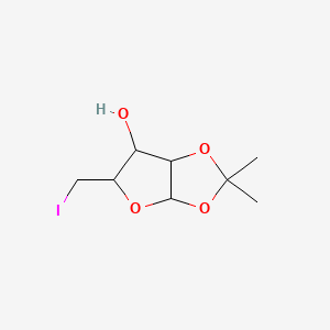 molecular formula C8H13IO4 B3031558 5-(Iodomethyl)-2,2-dimethyl-3a,5,6,6a-tetrahydrofuro[2,3-d][1,3]dioxol-6-ol CAS No. 50600-39-0