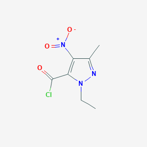 molecular formula C7H8ClN3O3 B3031562 1-Ethyl-3-methyl-4-nitro-1H-pyrazole-5-carbonyl chloride CAS No. 50920-66-6
