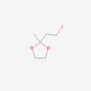 molecular formula C6H11IO2 B3031588 2-(2-Iodoethyl)-2-methyl-1,3-dioxolane CAS No. 53750-51-9