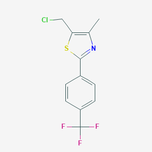 molecular formula C12H9ClF3NS B030316 5-(氯甲基)-4-甲基-2-(4-(三氟甲基)苯基)噻唑 CAS No. 317318-97-1