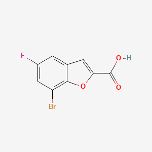 molecular formula C9H4BrFO3 B3031605 7-Bromo-5-fluoro-1-benzofuran-2-carboxylic acid CAS No. 550998-61-3