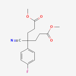 Dimethyl 4-cyano-4-(4-fluorophenyl)heptanedioate