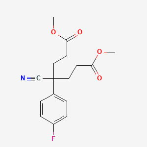 molecular formula C16H18FNO4 B3031616 Dimethyl 4-cyano-4-(4-fluorophenyl)heptanedioate CAS No. 56326-92-2