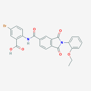 molecular formula C24H17BrN2O6 B303163 5-bromo-2-({[2-(2-ethoxyphenyl)-1,3-dioxo-2,3-dihydro-1H-isoindol-5-yl]carbonyl}amino)benzoic acid 