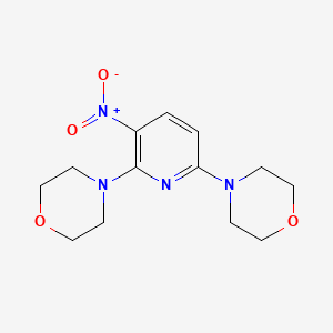 molecular formula C13H18N4O4 B3031652 4-(6-Morpholino-3-nitro-2-pyridyl)morpholine CAS No. 61100-30-9