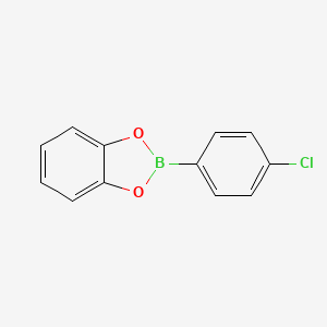 molecular formula C12H8BClO2 B3031653 2-(4-氯苯基)-1,3,2-苯二氧杂硼烷 CAS No. 6113-62-8