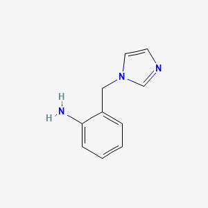 molecular formula C10H11N3 B3031655 2-[(1-咪唑基)甲基]苯胺 CAS No. 61292-50-0