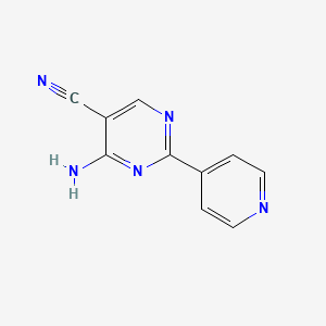 molecular formula C10H7N5 B3031656 4-Amino-2-(pyridin-4-yl)pyrimidine-5-carbonitrile CAS No. 61310-40-5