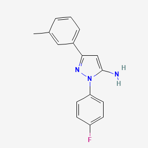 molecular formula C16H14FN3 B3031671 1-(4-氟苯基)-3-(3-甲基苯基)-1H-吡唑-5-胺 CAS No. 618098-17-2