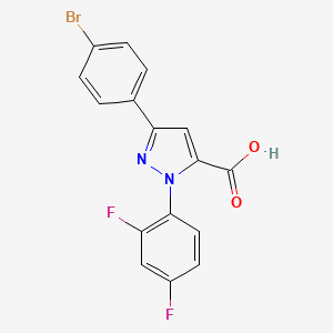 molecular formula C16H9BrF2N2O2 B3031674 3-(4-Bromophenyl)-1-(2,4-difluorophenyl)-1H-pyrazole-5-carboxylic acid CAS No. 618102-70-8