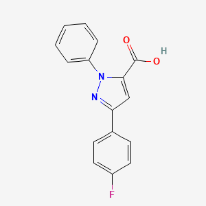 molecular formula C16H11FN2O2 B3031676 3-(4-Fluorophenyl)-1-phenyl-1H-pyrazole-5-carboxylic acid CAS No. 618102-72-0