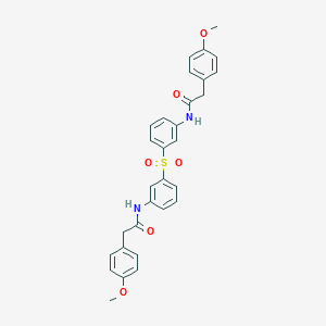 molecular formula C30H28N2O6S B303168 N,N'-(sulfonyldibenzene-3,1-diyl)bis[2-(4-methoxyphenyl)acetamide] 
