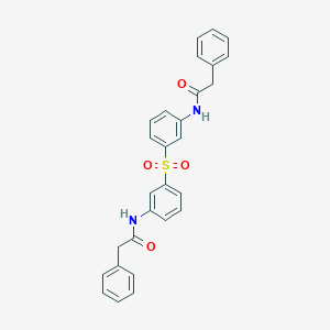 molecular formula C28H24N2O4S B303169 N,N'-(sulfonyldibenzene-3,1-diyl)bis(2-phenylacetamide) 