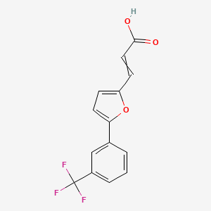 3-[5-[3-(Trifluoromethyl)phenyl]furan-2-yl]prop-2-enoic acid
