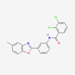 molecular formula C21H14Cl2N2O2 B3031717 2,3-dichloro-N-[3-(5-methyl-1,3-benzoxazol-2-yl)phenyl]benzamide CAS No. 6418-95-7