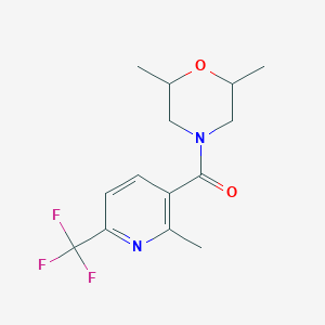 molecular formula C14H17F3N2O2 B3031723 (2,6-Dimethylmorpholino)[2-methyl-6-(trifluoromethyl)pyridin-3-yl]methanone CAS No. 646455-66-5