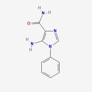 molecular formula C10H10N4O B3031731 5-Amino-1-phenyl-1H-imidazole-4-carboxamide CAS No. 64995-55-7