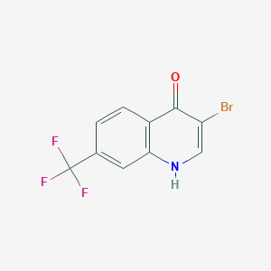 molecular formula C10H5BrF3NO B3031743 3-Bromo-4-hydroxy-7-trifluoromethylquinoline CAS No. 65673-94-1