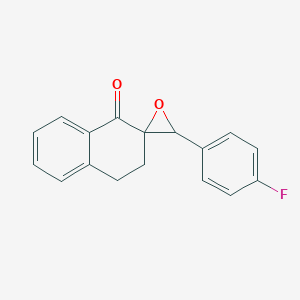 molecular formula C17H13FO2 B3031746 3'-(4-Fluorophenyl)-3,4-dihydro-1h-spiro[naphthalene-2,2'-oxiran]-1-one CAS No. 66045-99-6
