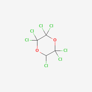 molecular formula C4HCl7O2 B3031751 2,2,3,3,5,5,6-七氯-1,4-二噁烷 CAS No. 6629-96-5