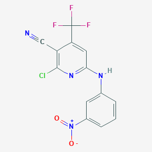 2-Chloro-6-(3-nitroanilino)-4-(trifluoromethyl)nicotinonitrile
