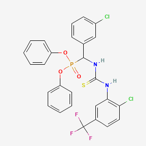 1-[(3-Chlorophenyl)-diphenoxyphosphorylmethyl]-3-[2-chloro-5-(trifluoromethyl)phenyl]thiourea