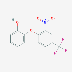 molecular formula C13H8F3NO4 B3031778 2-[2-硝基-4-(三氟甲基)苯氧基]苯酚 CAS No. 680579-23-1
