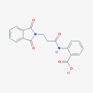 molecular formula C18H14N2O5 B303179 2-{[3-(1,3-dioxo-1,3-dihydro-2H-isoindol-2-yl)propanoyl]amino}benzoic acid 