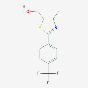 molecular formula C12H10F3NOS B030318 {4-Methyl-2-[4-(trifluoromethyl)phenyl]-1,3-thiazol-5-yl}methanol CAS No. 317318-96-0