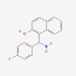 molecular formula C17H14FNO B3031808 1-[Amino-(4-fluoro-phenyl)-methyl]-naphthalen-2-ol CAS No. 714953-86-3