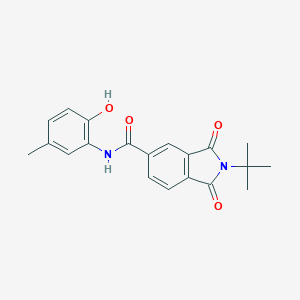 molecular formula C20H20N2O4 B303181 2-tert-butyl-N-(2-hydroxy-5-methylphenyl)-1,3-dioxo-2,3-dihydro-1H-isoindole-5-carboxamide 