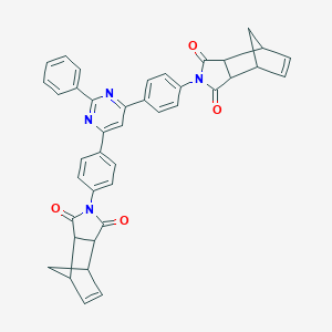 molecular formula C40H30N4O4 B303182 2,2'-[(2-phenylpyrimidine-4,6-diyl)dibenzene-4,1-diyl]bis(3a,4,7,7a-tetrahydro-1H-4,7-methanoisoindole-1,3(2H)-dione) 