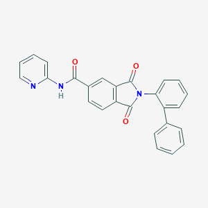 molecular formula C26H17N3O3 B303183 2-[1,1'-biphenyl]-2-yl-1,3-dioxo-N-(2-pyridinyl)-5-isoindolinecarboxamide 