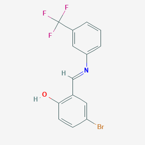 molecular formula C14H9BrF3NO B3031841 4-Bromo-2-({[3-(trifluoromethyl)phenyl]imino}methyl)phenol CAS No. 75854-21-6