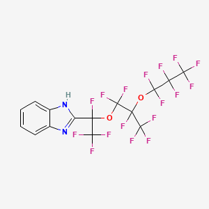 molecular formula C15H5F17N2O2 B3031843 2-{1,2,2,2-Tetrafluoro-1-[1,1,2,3,3,3-hexafluoro-2-(heptafluoropropoxy)propoxy]ethyl}-1H-benzimidazole CAS No. 76145-90-9