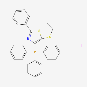 (5-(Ethylthio)-2-phenylthiazol-4-yl)triphenylphosphonium iodide