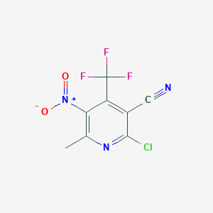 2-Chloro-6-methyl-5-nitro-4-(trifluoromethyl)pyridine-3-carbonitrile