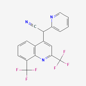 alpha,2-Pyridyl-2,8-bis(trifluoromethyl)quinoline-4-acetonitrile