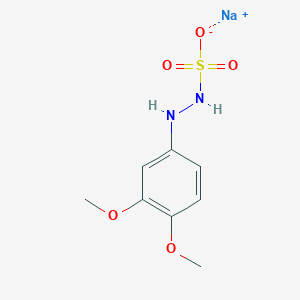 molecular formula C8H11N2NaO5S B3031899 Sodium 2-(3,4-dimethoxyphenyl)hydrazine-1-sulfonate CAS No. 84292-93-3