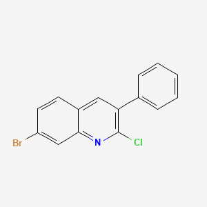 molecular formula C15H9BrClN B3031907 7-溴-2-氯-3-苯基喹啉 CAS No. 85274-44-8