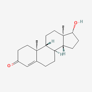 molecular formula C19H28O2 B3031916 (8S,9R,10S,13R,14R,17R)-17-hydroxy-10,13-dimethyl-1,2,6,7,8,9,11,12,14,15,16,17-dodecahydrocyclopenta[a]phenanthren-3-one CAS No. 86335-11-7